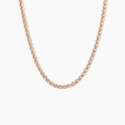 Collier Capucin Or Rose Maille Marine Plate