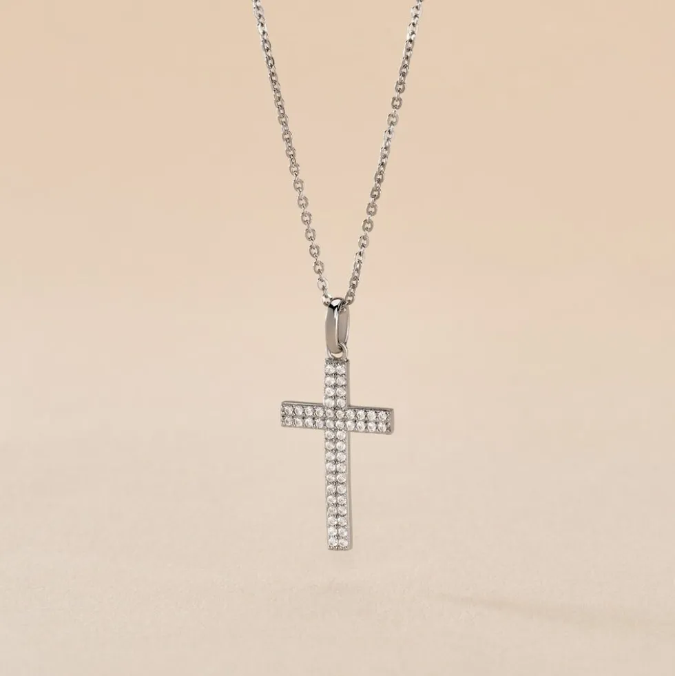 Collier Carola Argent Blanc Oxyde De Zirconium