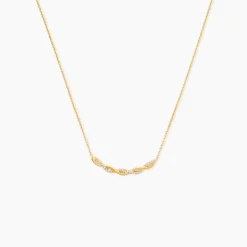 Collier Carolyne Or Jaune Oxyde De Zirconium