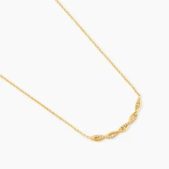 Collier Carolyne Or Jaune Oxyde De Zirconium