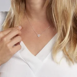 Collier Carren Argent Blanc Oxyde De Zirconium