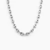 Collier Carrus Maille Grain De Cafe Argent Blanc