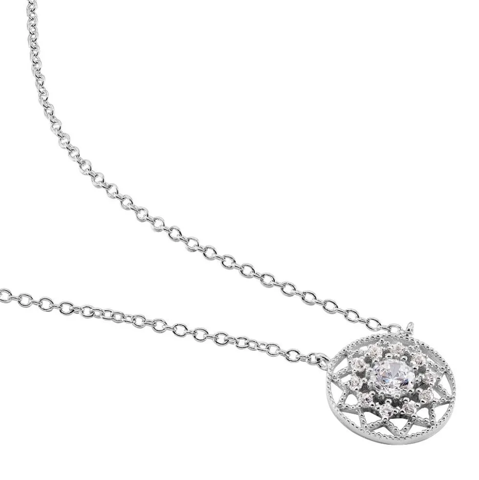 Collier Cassandria Argent Blanc Oxyde De Zirconium