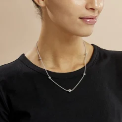 Collier Catarina Argent Blanc
