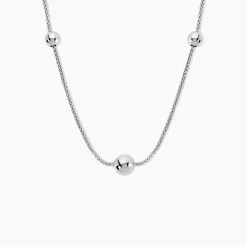 Collier Catarina Argent Blanc