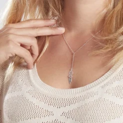 Collier Catchy Argent Blanc