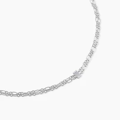 Collier Chanelle Argent Blanc Oxyde De Zirconium