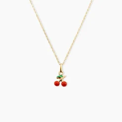 Collier Cherry Cerise Or Jaune