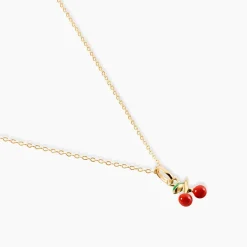 Collier Cherry Cerise Or Jaune