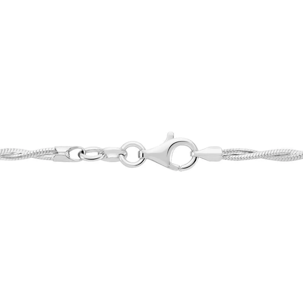 Collier Ciel Argent Blanc