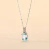 Collier Cindy Or Blanc Topaze Oxyde De Zirconium