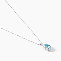 Collier Cindy Or Blanc Topaze Oxyde De Zirconium
