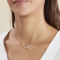 Collier Clara Argent Blanc