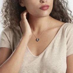 Collier Clarah Argent Blanc Céramique Et Oxyde De Zirconium