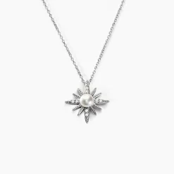Collier Clementia Argent Blanc Perle De Culture Oxyde De Zirconium