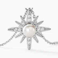 Collier Clementia Argent Blanc Perle De Culture Oxyde De Zirconium