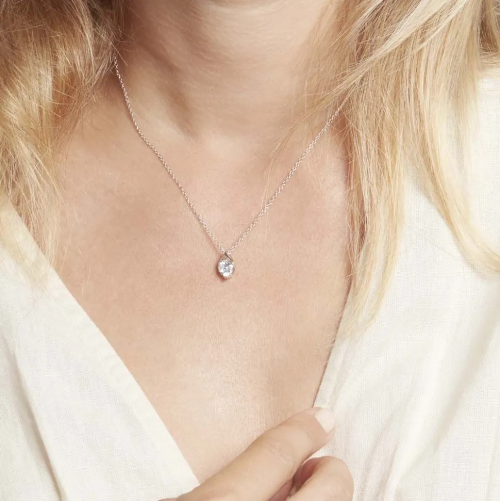 Collier Cleopatra Argent Blanc Oxyde De Zirconium