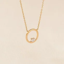 Collier Cornioa Or Jaune Diamant
