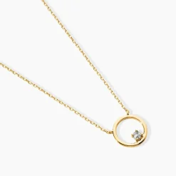 Collier Cornioa Or Jaune Diamant