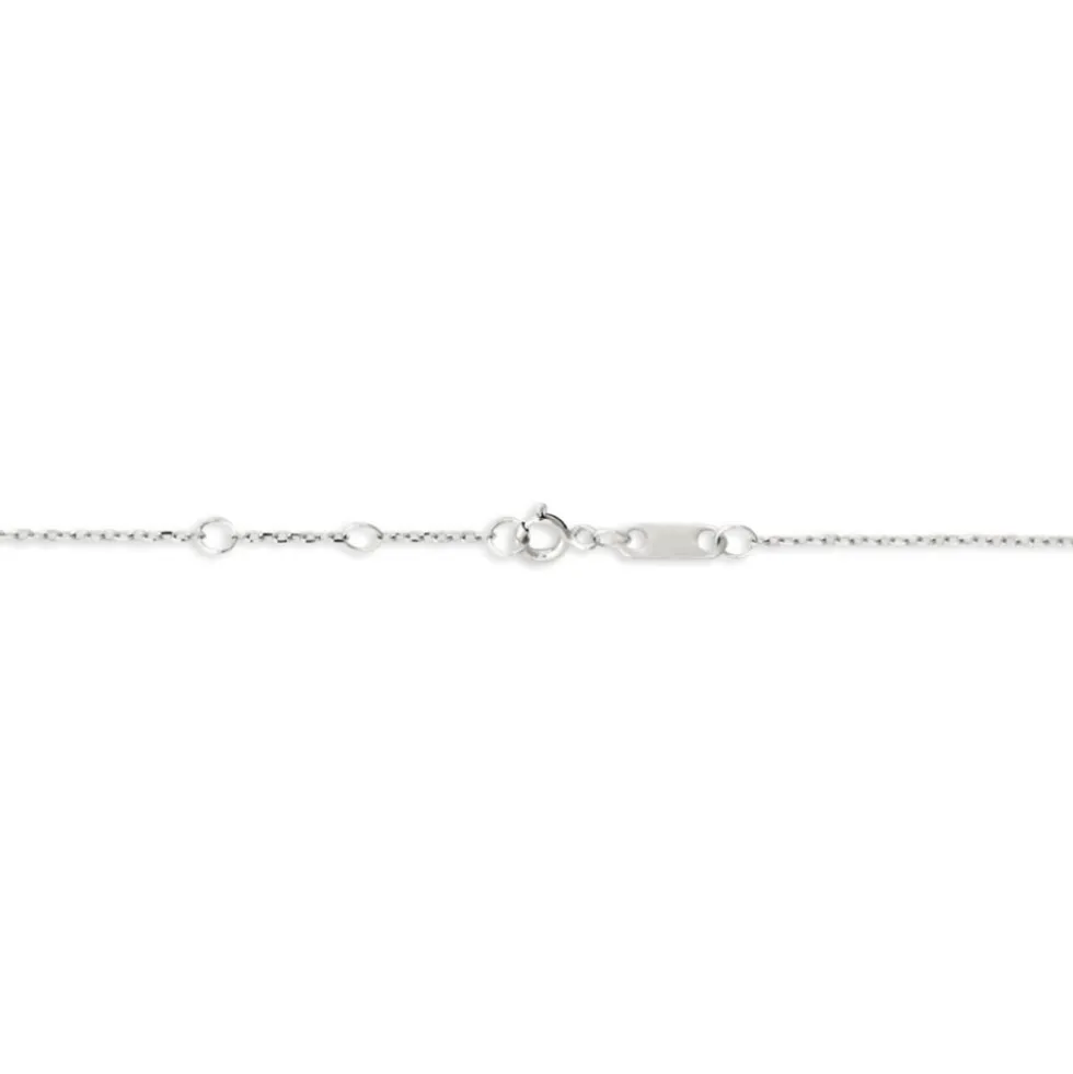 Collier Courbes Or Blanc Diamant