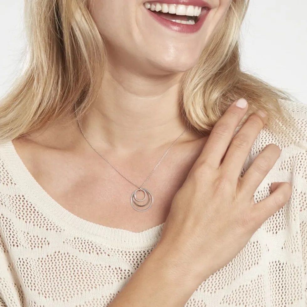 Collier Cristale Argent Bicolore