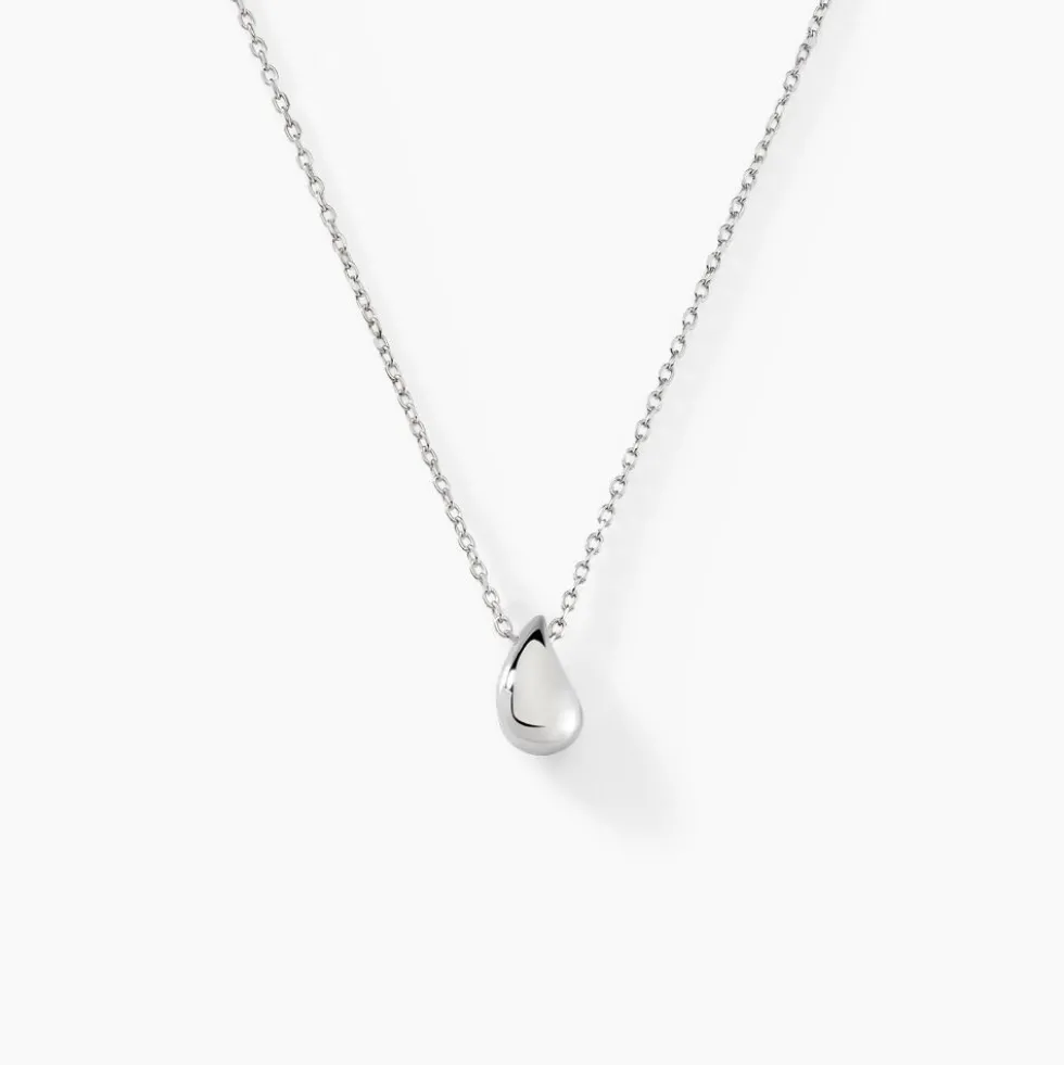 Collier Curve Argent Blanc