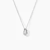 Collier Curve Argent Blanc