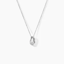 Collier Curve Argent Blanc
