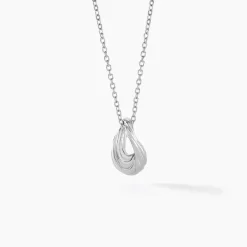 Collier Curve Argent Blanc