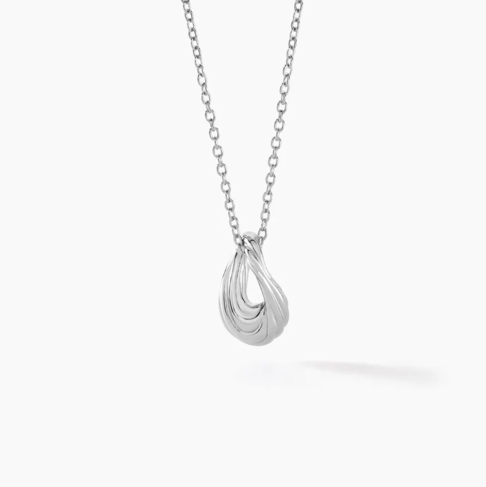 Collier Curve Argent Blanc