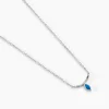 Collier Cyane Argent Blanc Turquoise