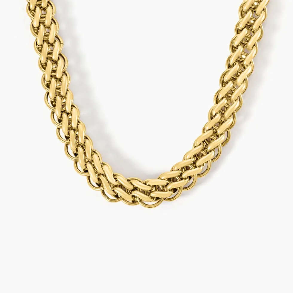 Collier Dafnie Acier Jaune