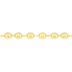Collier Dami Maille Grain De Cafe Or Jaune