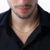Collier Dami Maille Grain De Cafe Or Jaune
