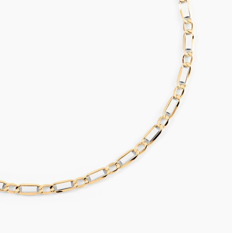 Collier Danae Plaquette Or Bicolore