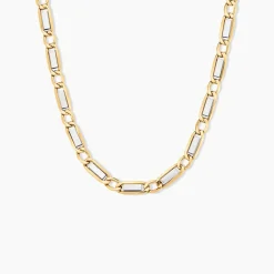 Collier Danae Plaquette Or Bicolore