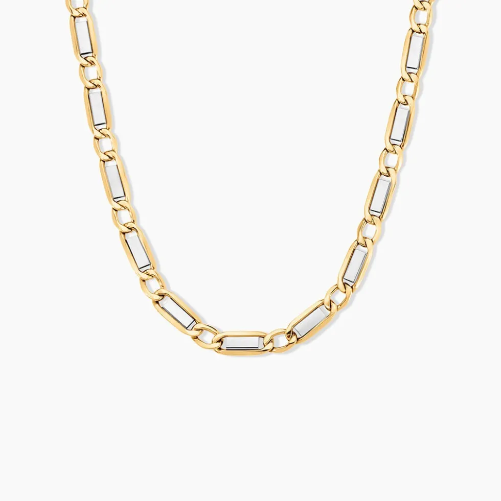 Collier Danae Plaquette Or Bicolore
