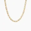 Collier Danae Plaquette Or Bicolore