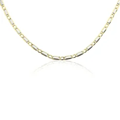 Collier Danae Plaquette Or Bicolore