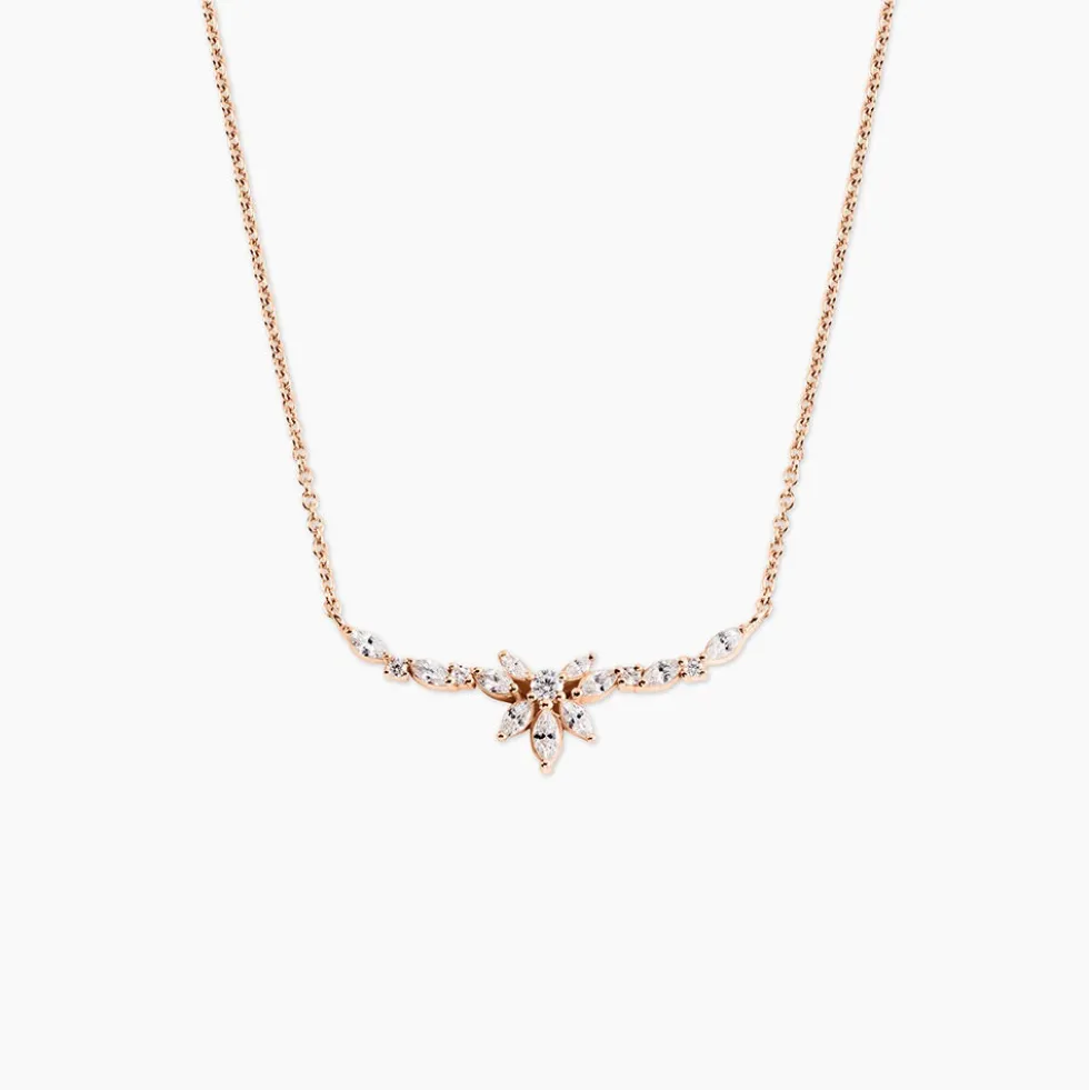 Collier Davena Argent Rose Oxyde De Zirconium