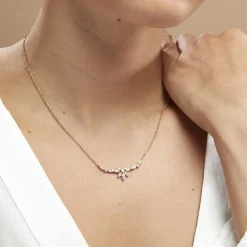 Collier Davena Argent Rose Oxyde De Zirconium