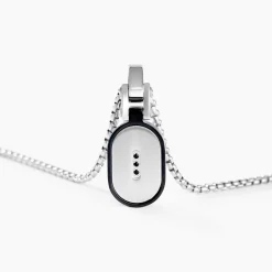 Collier Dax Acier Bicolore Oxyde De Zirconium