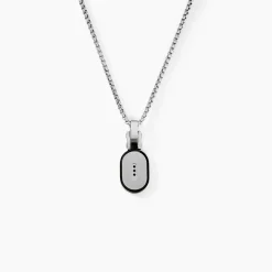 Collier Dax Acier Bicolore Oxyde De Zirconium