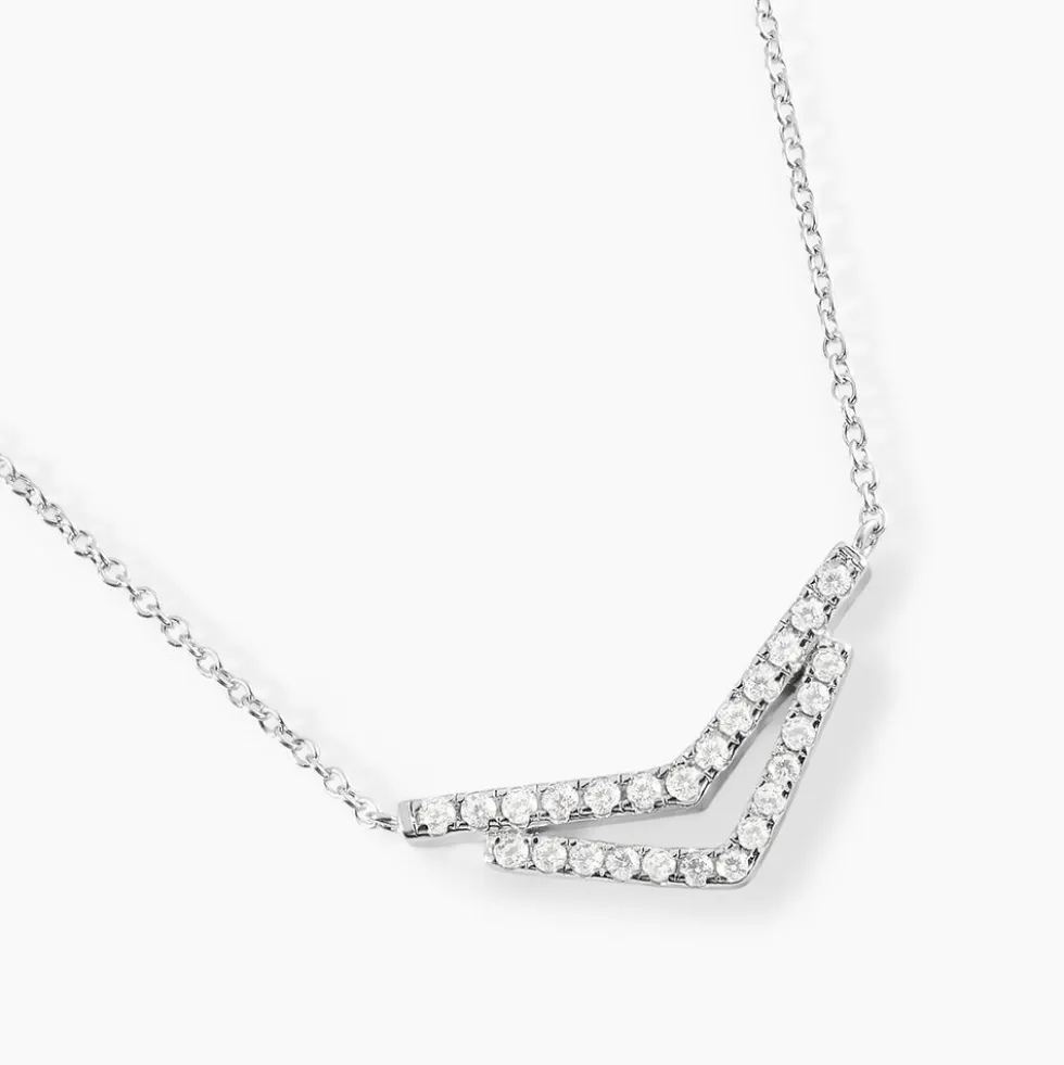 Collier Dayen Argent Blanc Oxyde De Zirconium