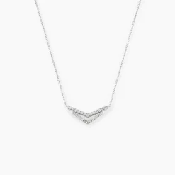 Collier Dayen Argent Blanc Oxyde De Zirconium