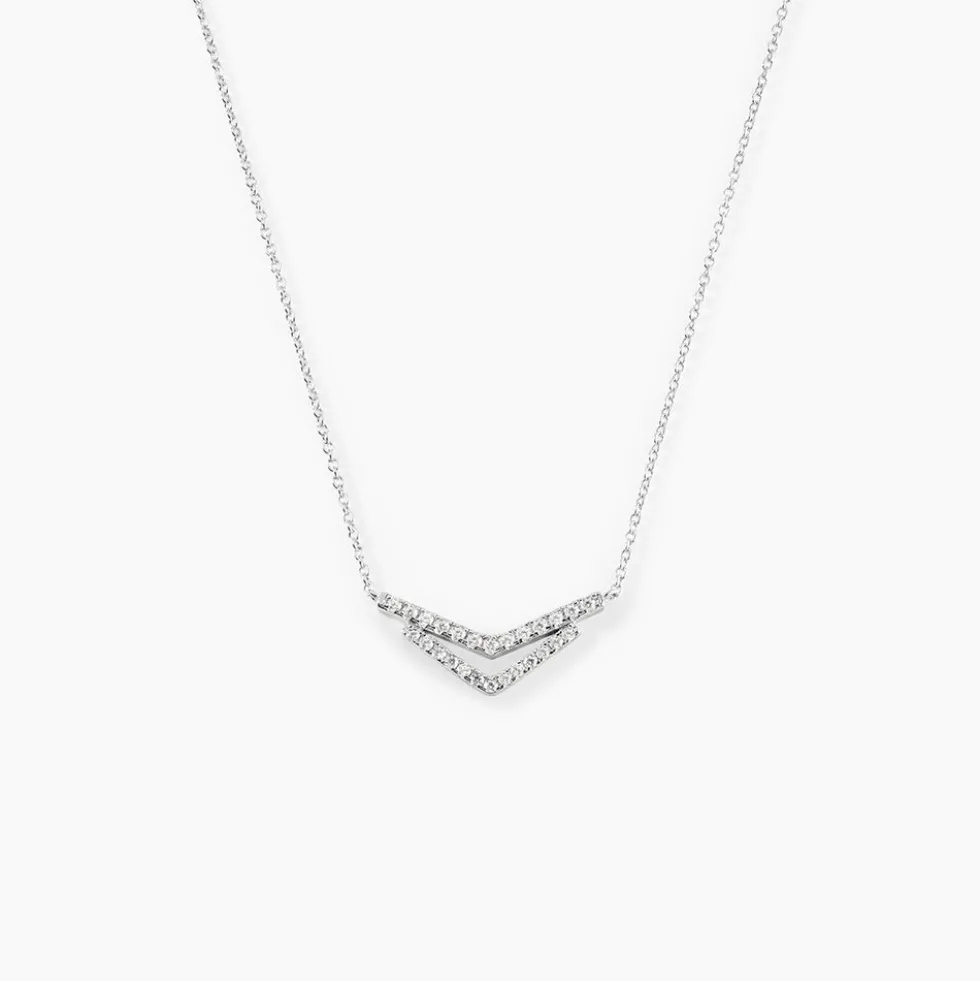 Collier Dayen Argent Blanc Oxyde De Zirconium
