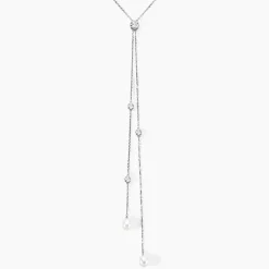 Collier De Dos Indigo Argent Perle De Culture Oxyde