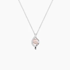 Collier Deniz Argent Blanc Perle De Culture Et Oxyde De Zirconium