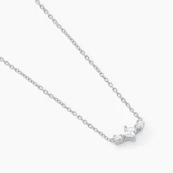 Collier Desert Argent Blanc Oxyde De Zirconium