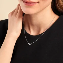 Collier Desert Argent Blanc Oxyde De Zirconium